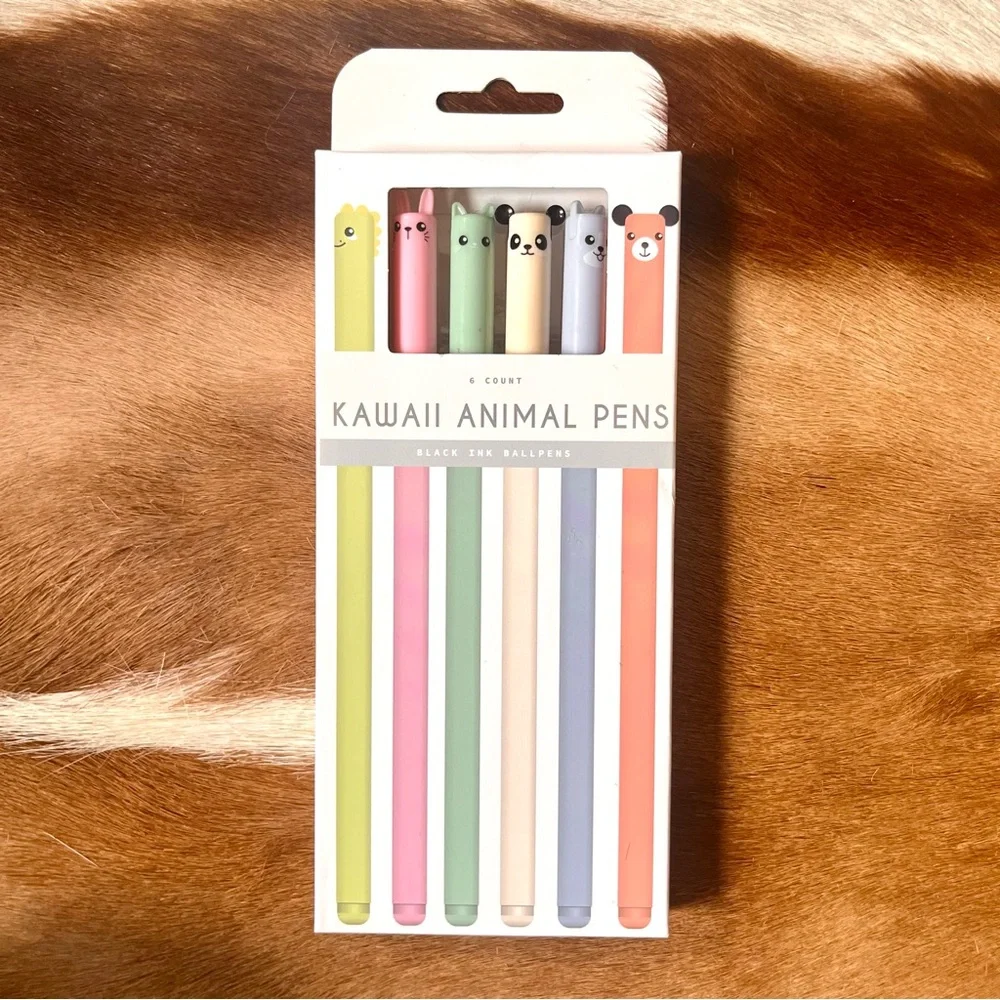 🏷️🎉🆕 kawaii animal pens kawaii dinosaur, panda, cat dogs set of 6 pens